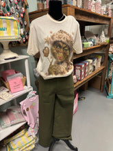 Load image into Gallery viewer, LEOPARD GRINCH SANTA TSHIRT WITH RHINESTONES