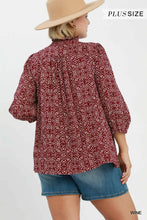 Load image into Gallery viewer, Floral Print Ruffle Detail Button Down Top