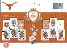 Load image into Gallery viewer, Texas Longhorns - 2-Pack Playing Cards & Dice Set
