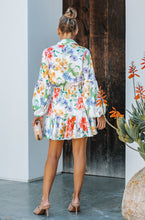 Load image into Gallery viewer, Multicolor floral balloon sleeve dress

