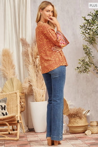 Rust/BurntOrange adorable top
