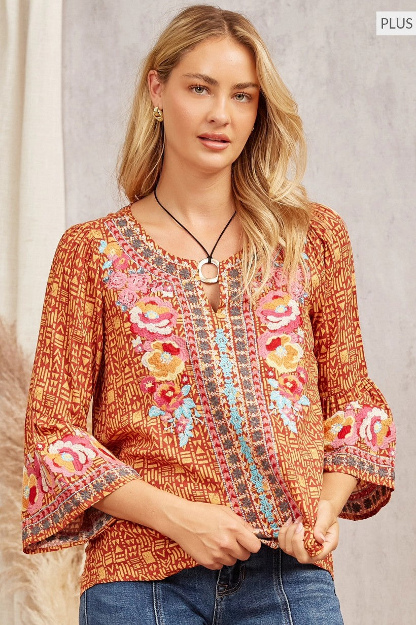 Rust/BurntOrange adorable top