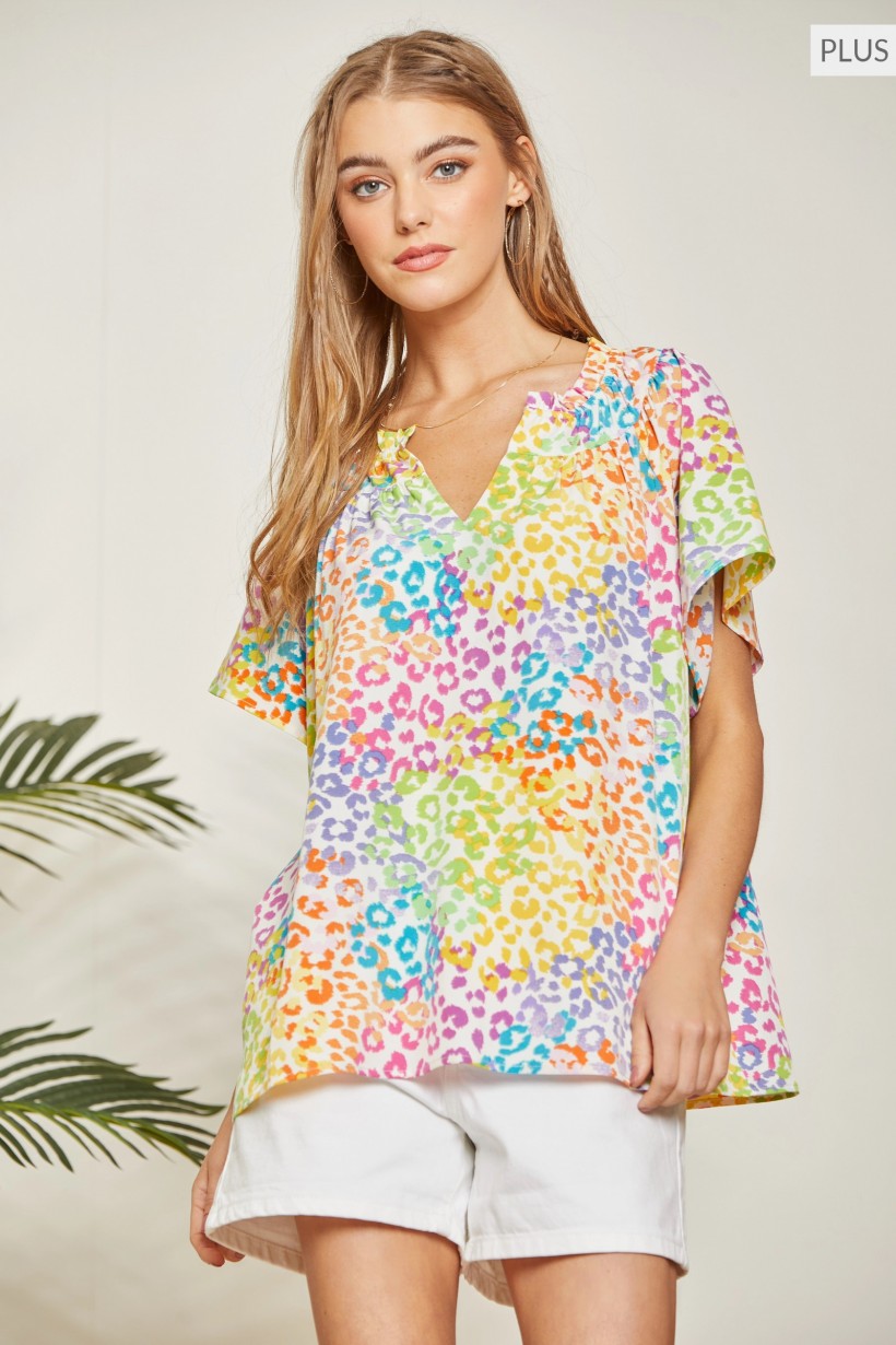 Fun Bright Print Top