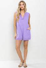 Load image into Gallery viewer, Solid v-neck sleeveless Romper
