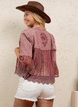 Load image into Gallery viewer, Vintage Bohemian Tiered Patchwork Cropped Shrug

