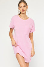 Load image into Gallery viewer, Brandey Ribbed round neck short sleeve Dress
