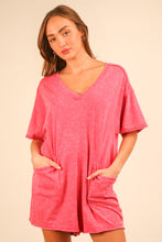 Load image into Gallery viewer, Mineral Washed Oversized Casual Knit Romper
