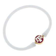 Load image into Gallery viewer, Texas A&amp;M Aggies Enamel Silicone Bali Bracelet
