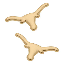 Load image into Gallery viewer, Texas Longhorns 24K Gold Plated Stud Earrings
