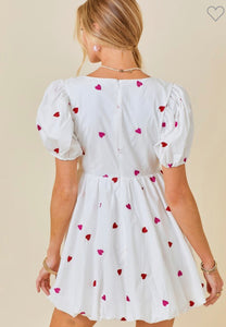 Embroidered heart Dress