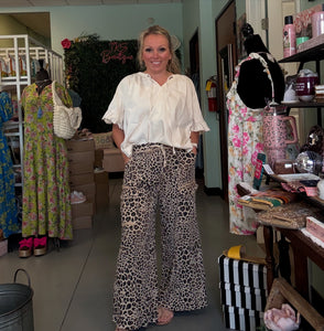 Animal print cargo pants-PREORDER