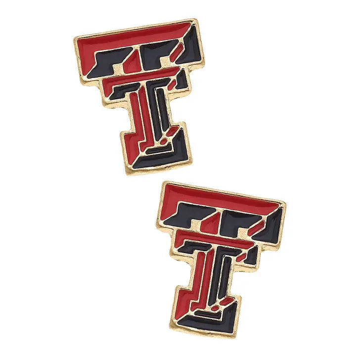 Texas Tech Red Raiders Enamel Stud Earrings