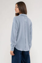 Load image into Gallery viewer, PLUS SPLIT NECK LONG SLEEVE KNIT TOP
