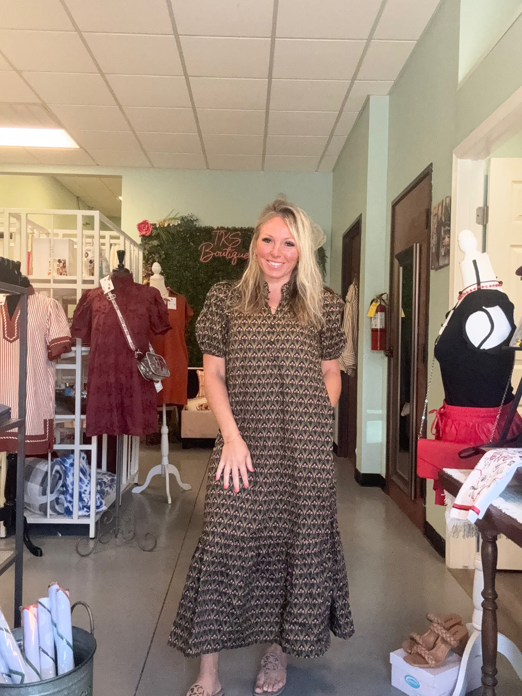 Floral black midi dress (one of Tammy's favorite)