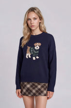 Load image into Gallery viewer, PUPPY JACQUARD LONG SLEEVE KNIT PULLOVER SWEATER
