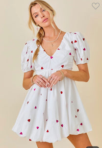 Embroidered heart Dress
