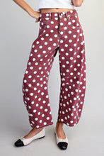 Load image into Gallery viewer, Mineral Washed Polka Dot Barrel Pants ✨
