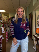 Load image into Gallery viewer, Flower Jacquard Pullover Sweater
