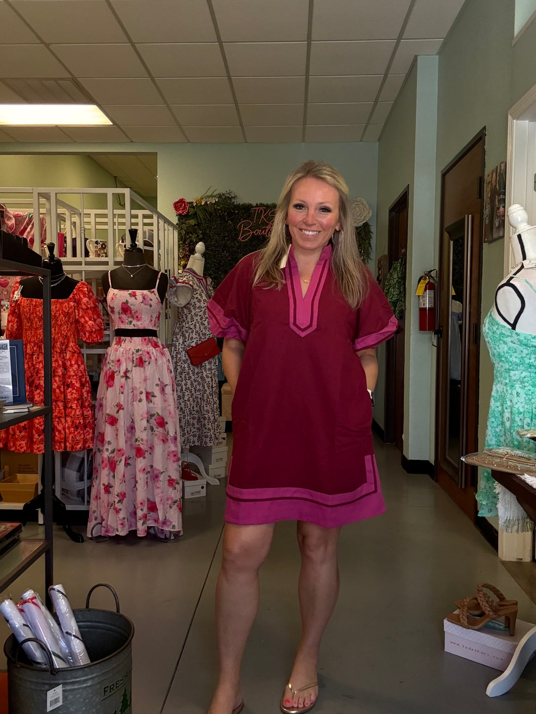 BEAUTIFUL contrast pullover dress