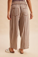 Load image into Gallery viewer, SOFT BRUSHED CHECK BARREL FIT UTILITY KNIT PANTS
