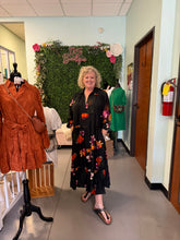 Load image into Gallery viewer, The Heather Floral Print Tiered Midi Dress with Puff Sleeves

