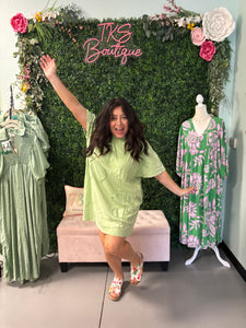 HAPPY DANCE APPLE GREEN DRESS