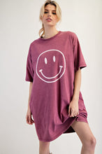 Load image into Gallery viewer, Smiley cotton tshirt dress
