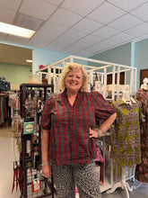 Load image into Gallery viewer, Plaid Short sleeve top
