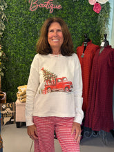 Load image into Gallery viewer, Christmas Truck Waffle Knit Top
