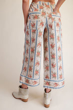 Load image into Gallery viewer, FLORAL PRINT WASHED STRETCH TWILL PANTS

