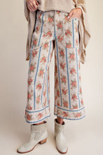 Load image into Gallery viewer, FLORAL PRINT WASHED STRETCH TWILL PANTS
