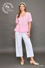 Load image into Gallery viewer, The Sharon Embroidered Peplum Blouse

