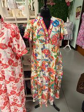 Load image into Gallery viewer, Mix Boho Floral Tiered Midi Dress
