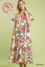 Load image into Gallery viewer, Mix Boho Floral Tiered Midi Dress
