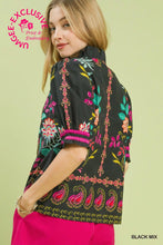 Load image into Gallery viewer, Botanic Paisley Print Puff Sleeve Top
