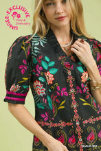 Load image into Gallery viewer, Botanic Paisley Print Puff Sleeve Top
