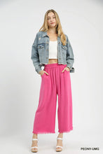 Load image into Gallery viewer, The Dianna Wide Leg Pant with Elastic Waist, Pockets, and Frayed Hem
