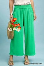 Load image into Gallery viewer, The Dianna Wide Leg Pant with Elastic Waist, Pockets, and Frayed Hem
