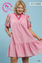 Load image into Gallery viewer, Embroidered Puff Sleeve Tiered
