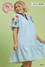 Load image into Gallery viewer, Embroidered Puff Sleeve Tiered
