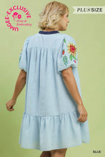 Load image into Gallery viewer, Embroidered Puff Sleeve Tiered
