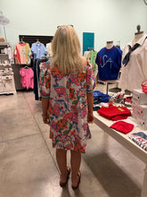 Load image into Gallery viewer, Jacquard Paisley Print Puff Sleeve Tunic Dress
