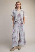 Load image into Gallery viewer, FLORAL PRINT WASHED Waffle Pants
