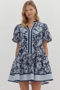 Beautiful floral blue dress