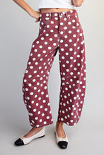 Load image into Gallery viewer, Mineral Washed Polka Dot Barrel Pants ✨
