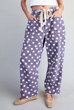 Load image into Gallery viewer, Purple Polka Dot Pants
