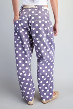 Load image into Gallery viewer, Purple Polka Dot Pants
