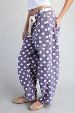 Load image into Gallery viewer, Purple Polka Dot Pants
