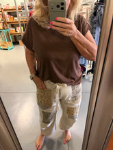 Load image into Gallery viewer, Mineral Washed Printed Patch Barrel Pants
