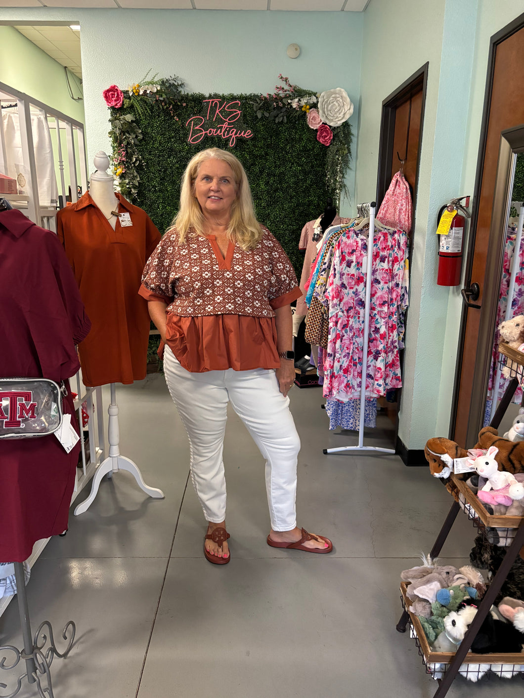 Floral Jacquard Top